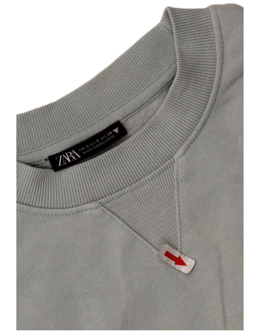Pulover supradimensionat pentru femei Zara UK 10 Bumbac gri mic