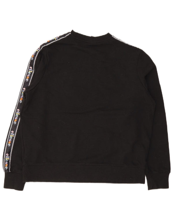 Pulover supradimensionat cu grafic pentru femei Ellesse UK 10 Bumbac negru mic