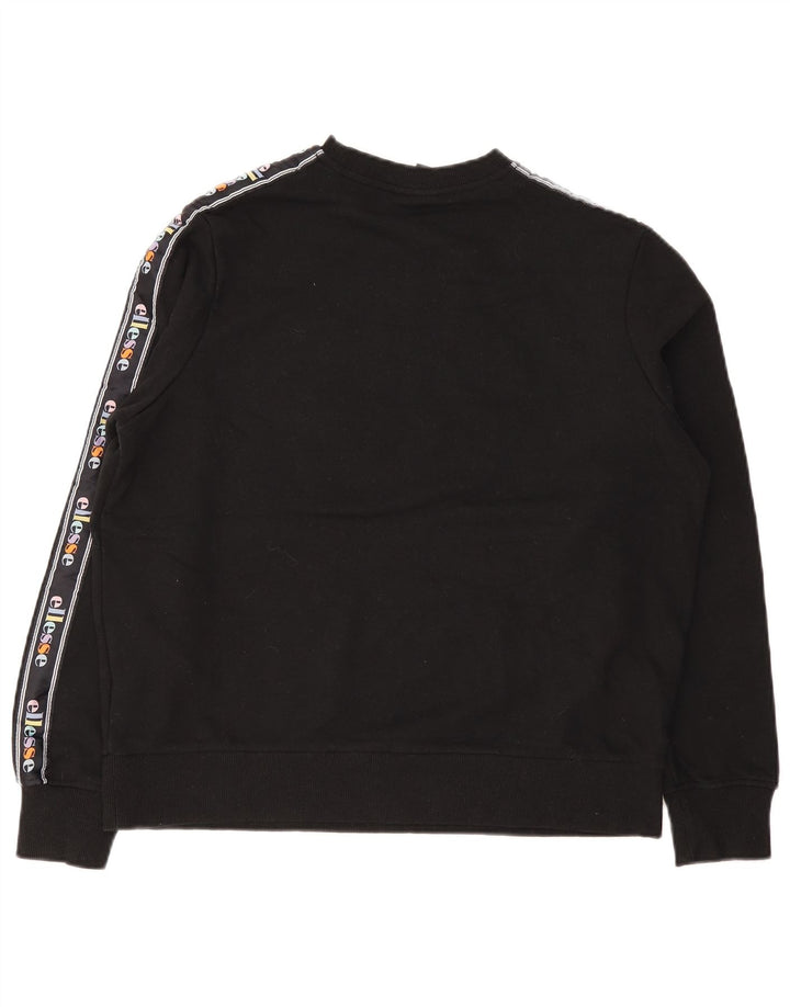 Pulover supradimensionat cu grafic pentru femei Ellesse UK 10 Bumbac negru mic