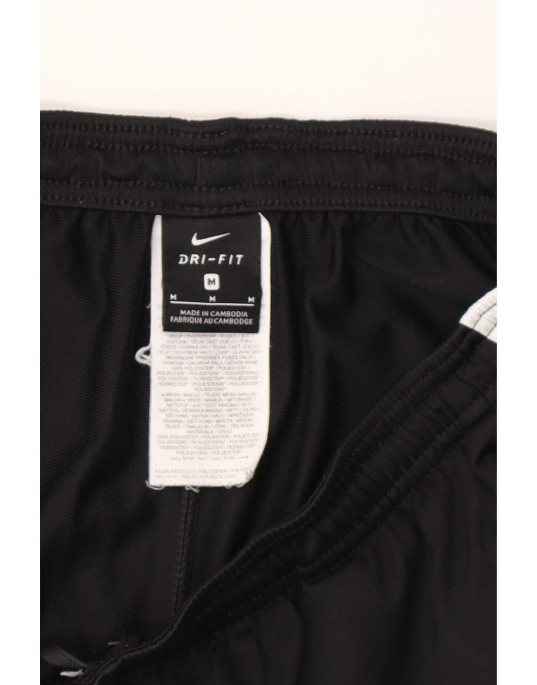 Pantaloni de trening Nike pentru femei UK 12 Poliester cu dungi negre medii