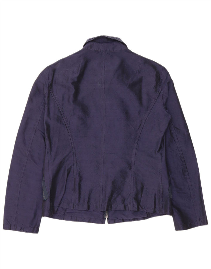 Alberto Biani Bomber Damă IT 46 Mare Bleumarin Mătase