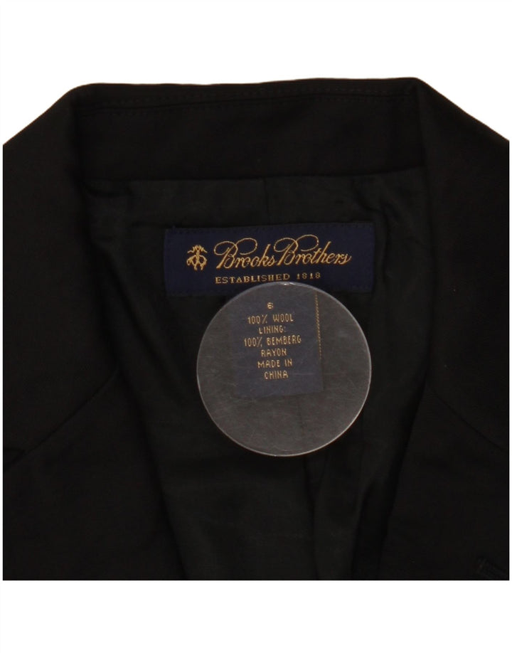 BROOKS BROTHERS Jachetă Blazer cu 2 nasturi pentru femei US 6 Medium Negru Lână