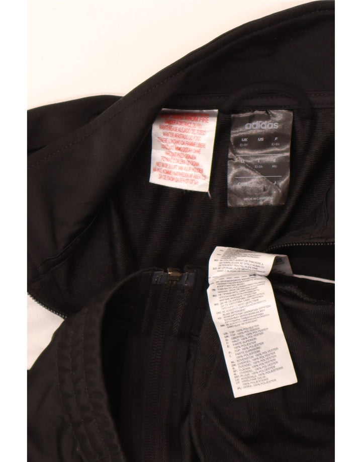 Jachetă de trening pentru băieți ADIDAS 10-11 ani, poliester negru color bloc