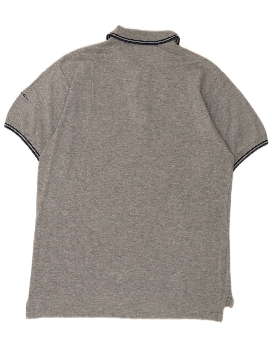 Marina Yachting Tricou polo cu grafică pentru bărbați, bumbac gri mediu