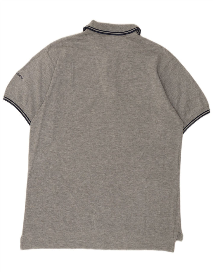 Marina Yachting Tricou polo cu grafică pentru bărbați, bumbac gri mediu