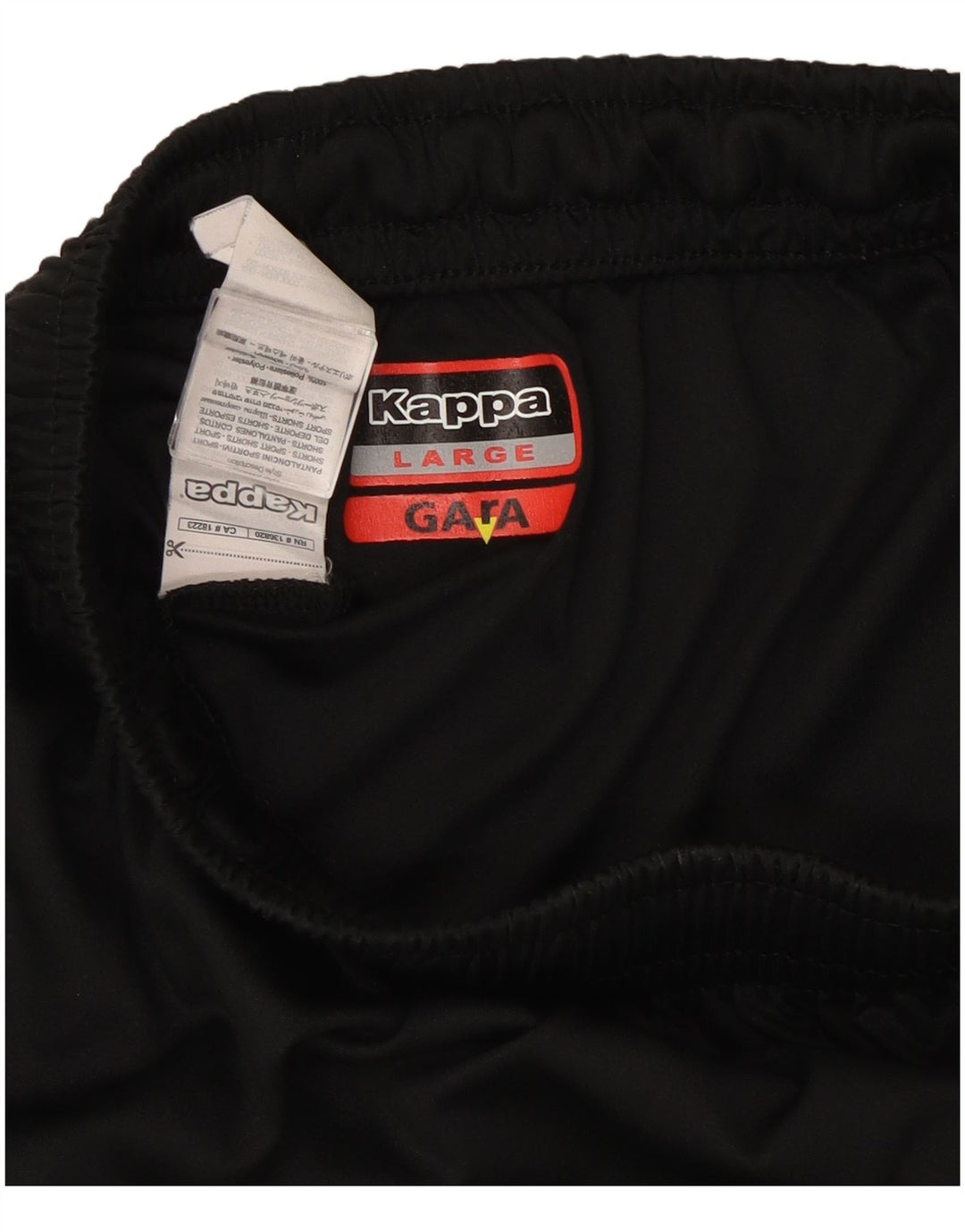 Pantaloni scurți sport Kappa Gara Graphic pentru băieți 11-12 ani, mari, negru, poliester