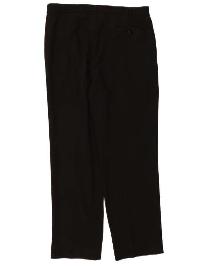 Pantaloni de costum pentru bărbați Marks & Spencer L36 L31 Poliester negru