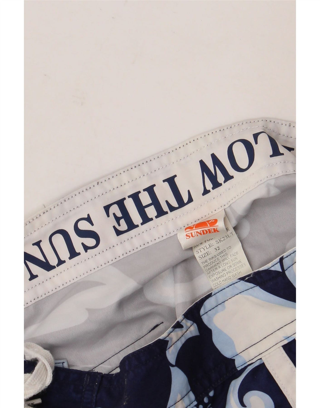 Sundek Pantaloni scurți de înot pentru bărbați W32 Medium Bleumarin Poliester Floral