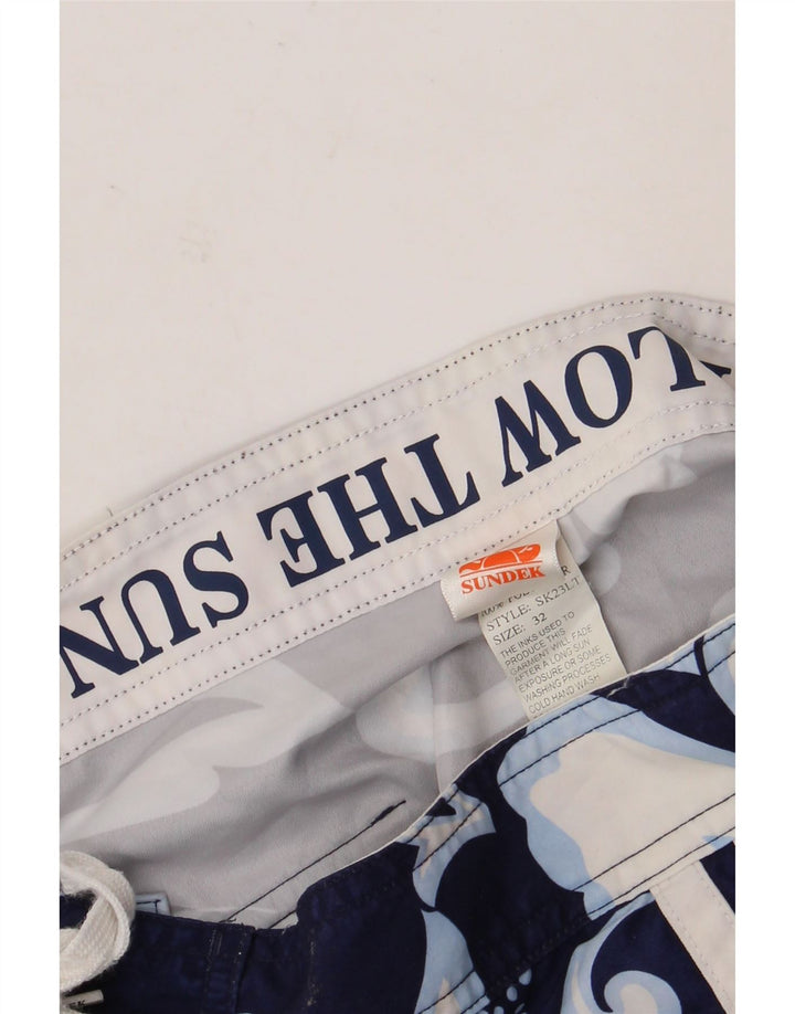 Sundek Pantaloni scurți de înot pentru bărbați W32 Medium Bleumarin Poliester Floral