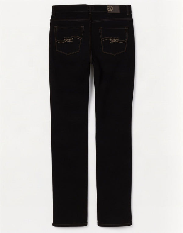 Blugi drepti pentru femei Trussardi W32 L33 bumbac negru