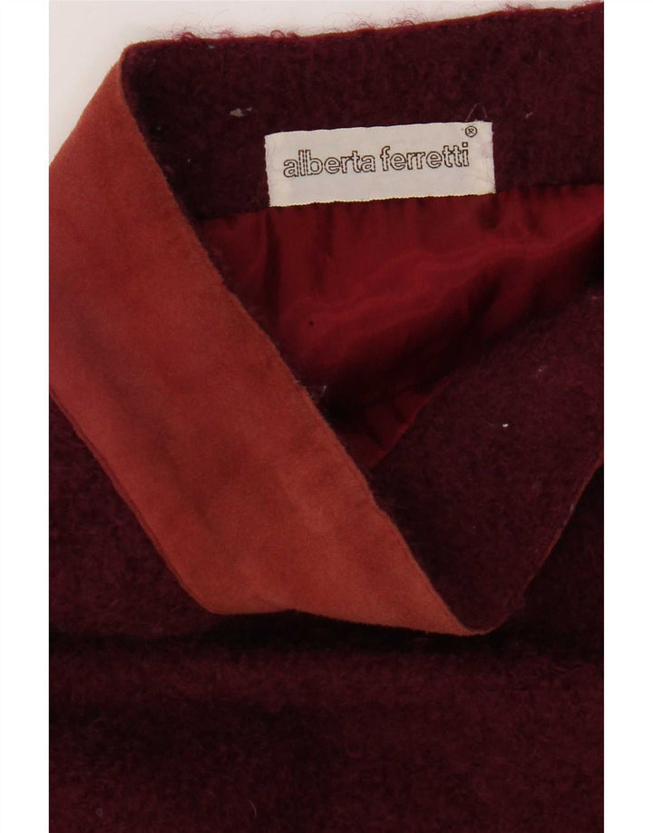 Fusta dreaptă pentru femei Alberta Ferretti W30 Burgundy mediu