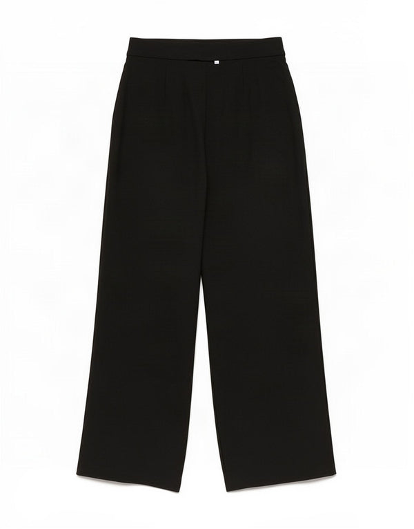 Marks & Spencer Pantaloni casual pentru femei cu picioare largi UK 10 Small W28 L26 Negru