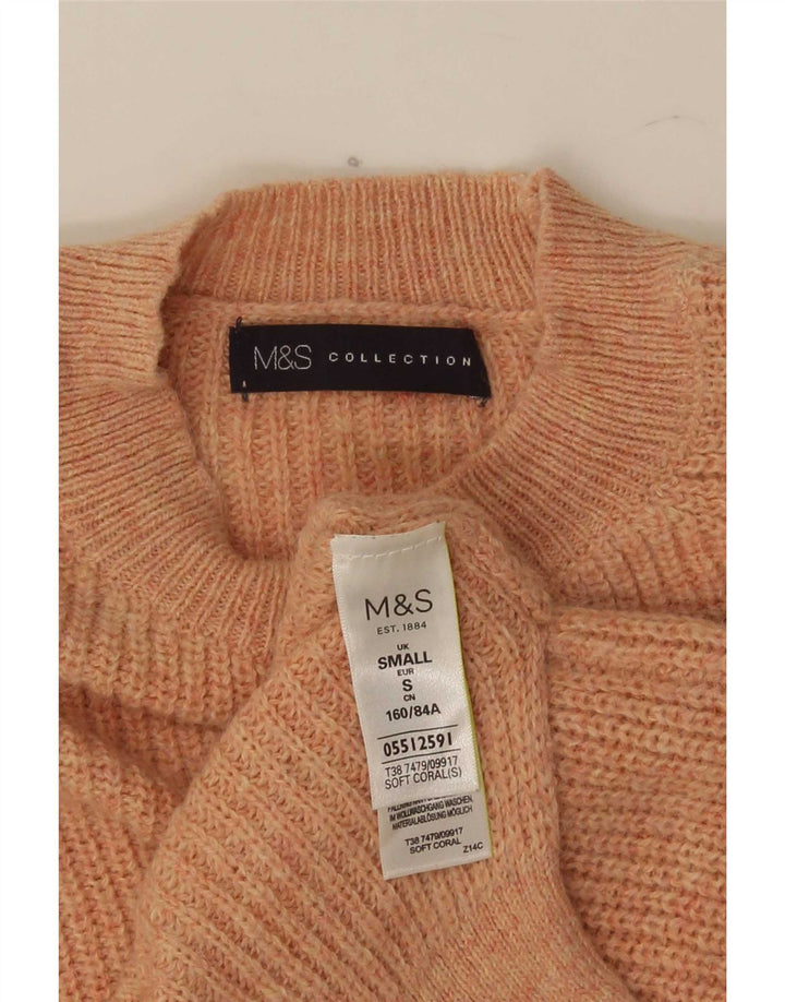 Marks & Spencer Pulover supradimensionat pentru femei cu gâtul turnat UK 10 Mic roz