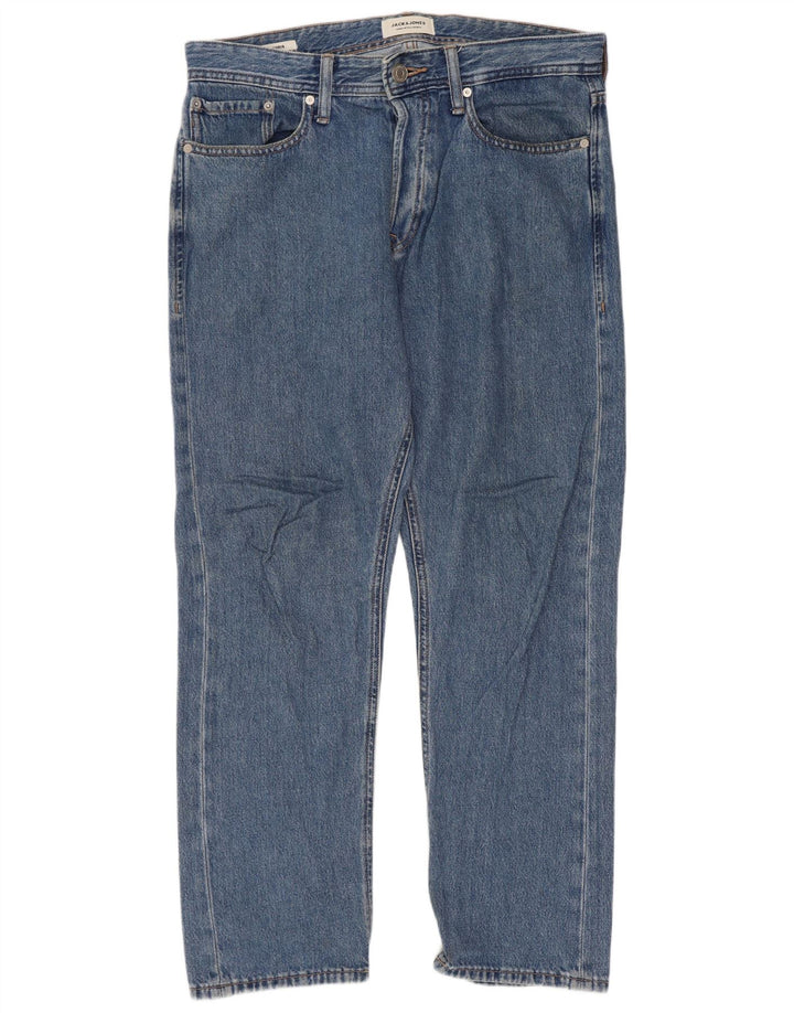 Blugi drepți pentru bărbați Jack & Jones W30 L30 bumbac albastru