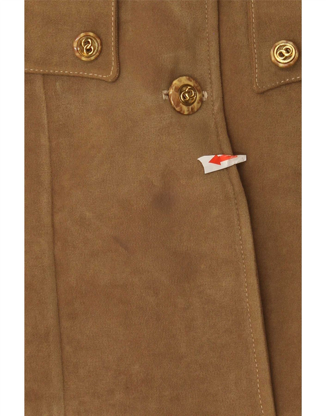 Jachetă vintage pentru femei cu 4 nasturi, UK 10, kaki mic