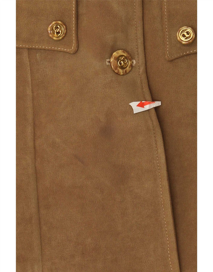 Jachetă vintage pentru femei cu 4 nasturi, UK 10, kaki mic