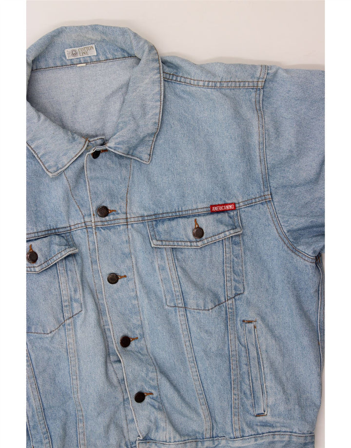 AMERICANINO Mens Denim Jacket UK 40 Large Blue Vintage Americanino and Second-Hand Americanino from Messina Hembry 