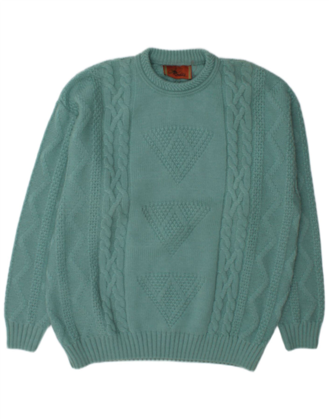 Pulover Rodes pentru bărbați cu gât roșu, XL, lână verde