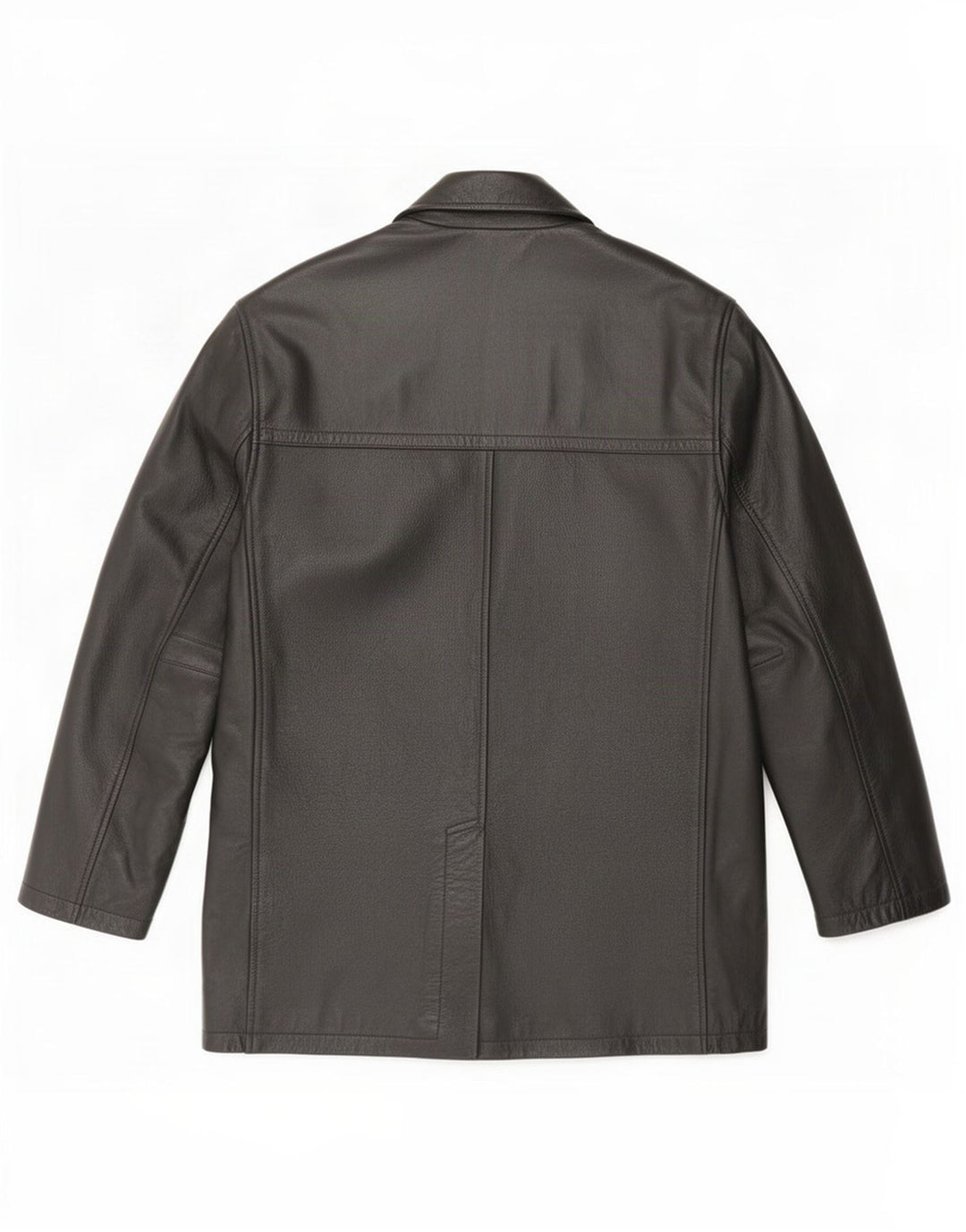 Palton din piele vintage pentru bărbați UK 38 mediu negru