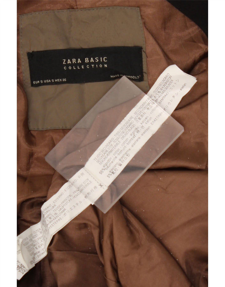 Jachetă bomber supradimensionată pentru femei ZARA UK 10 mic verde bumbac