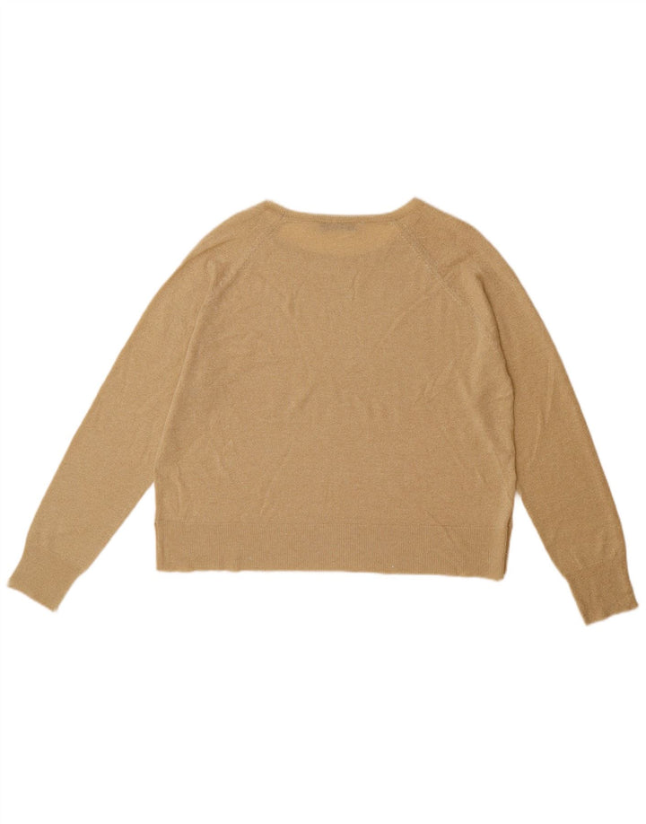 Pulover supradimensionat pentru femei Zara, cu gât de barcă, UK 10 Mic Bej