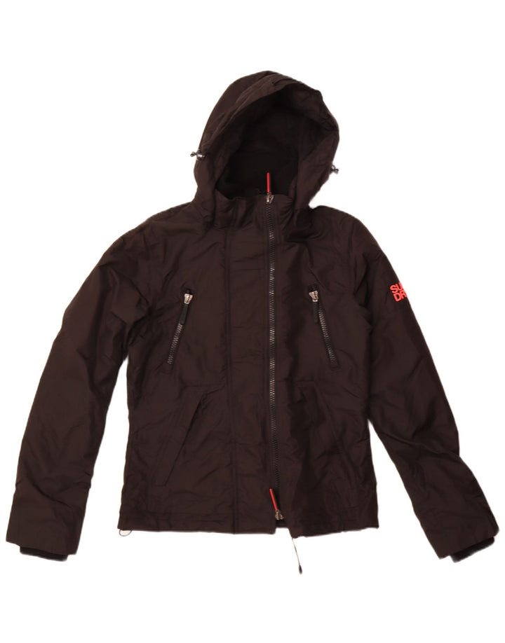 Jachetă Windbreaker cu glugă Superdry pentru femei UK 10 Small Black
