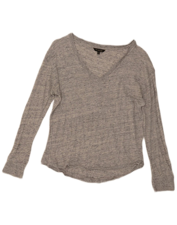 Top pentru femei Massimo Dutti cu mânecă lungă UK 12 Medium Gri Pete