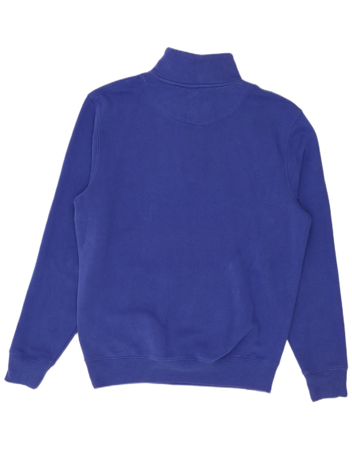 Joules Mens Zip Neck Sweatshirt Jumper Small Blue Cotton
