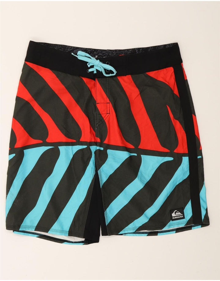 Pantaloni scurți de înot QUIKSILVER pentru bărbați, poliester cu dungi mari, multicolore