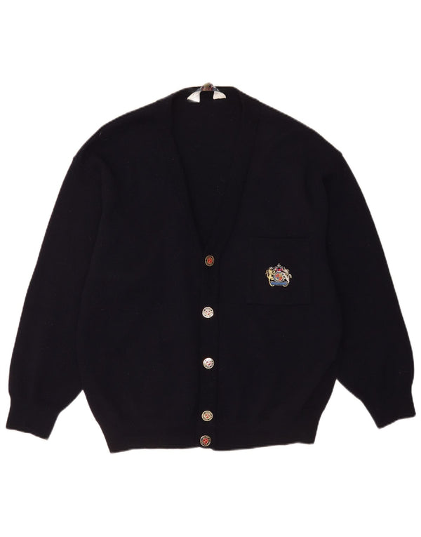 Pulover cardigan pentru bărbați DALMINE IT 50 Mediu Lână virgină bleumarin