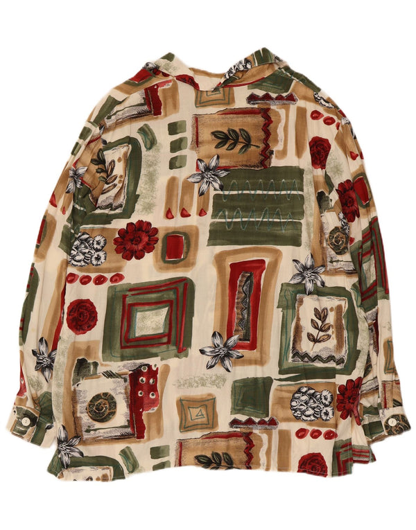 Bluză Cămașă Vintage Femei IT 48 XL Multicolor Patchwork Viscoză