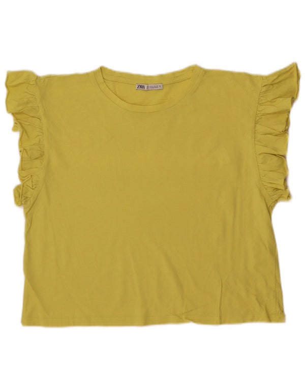Bluză Crop Top Femei Zara UK 10 Mic Galben