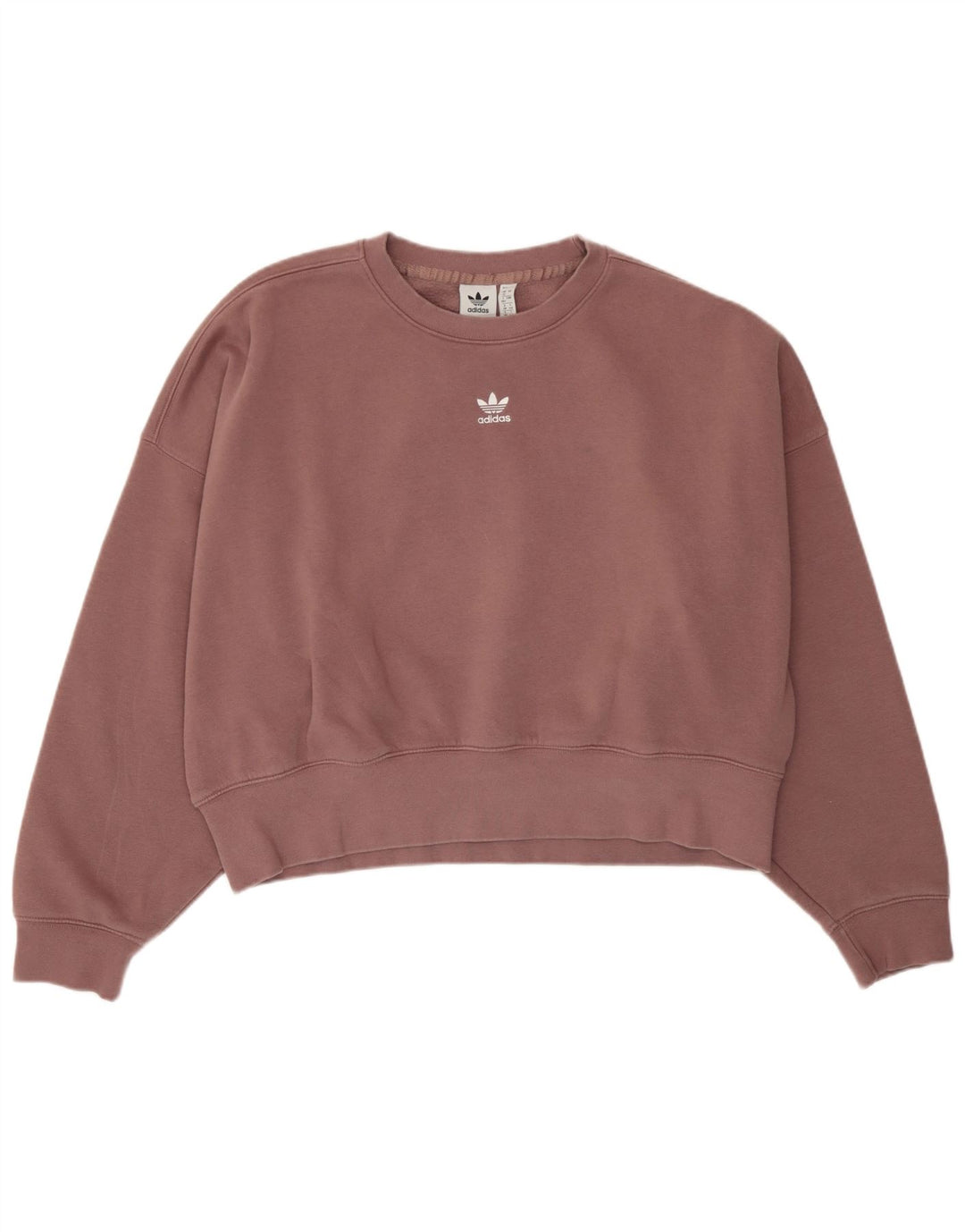 Pulover supradimensionat pentru femei Adidas UK 12 bumbac violet mediu