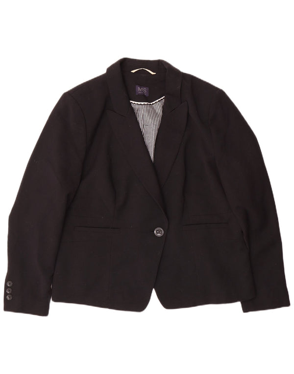 Jachetă pentru femei Marks & Spencer cu 1 nasture, UK 20 2XL, poliester negru