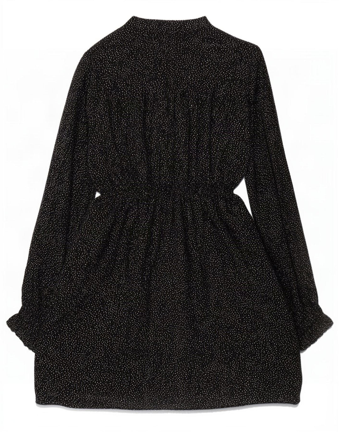 Rochie cămașă Zara pentru femei cu cravată în față UK 14 Medium Black Spotted