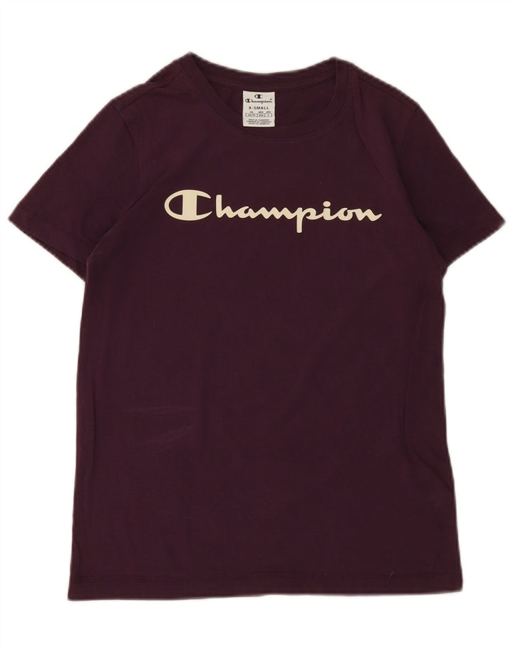 Tricou grafic Champion pentru femei Top UK 6 XS Purple Bumbac
