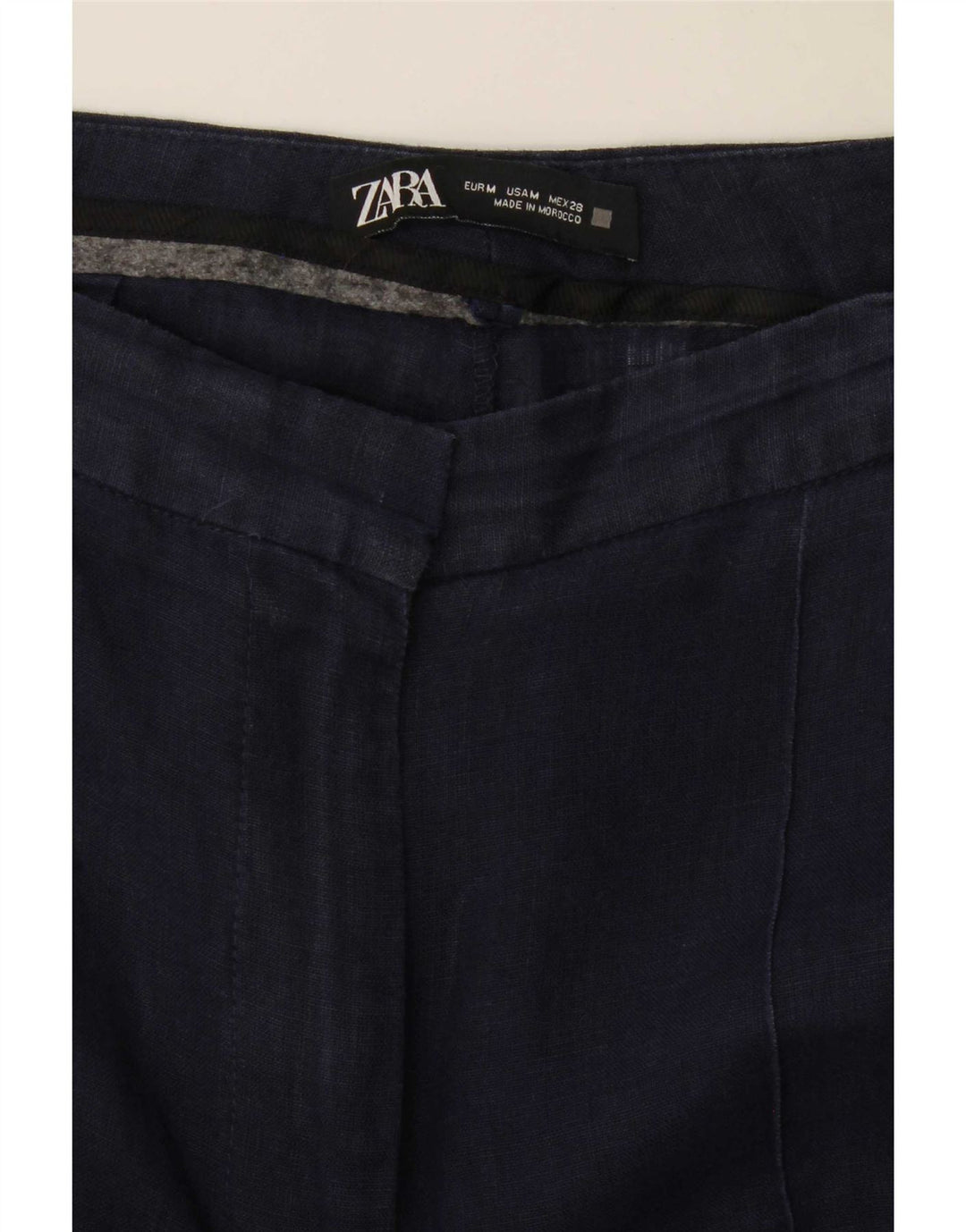 Pantaloni chino drepti pentru femei Zara Mediu L30 L31 Bleumarin