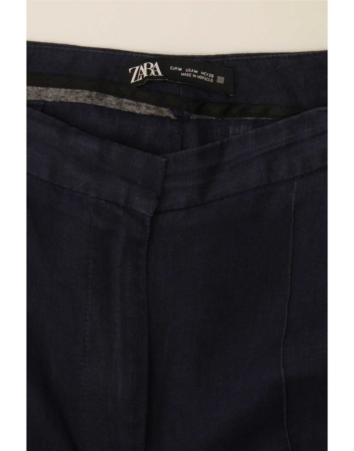 Pantaloni chino drepti pentru femei Zara Mediu L30 L31 Bleumarin