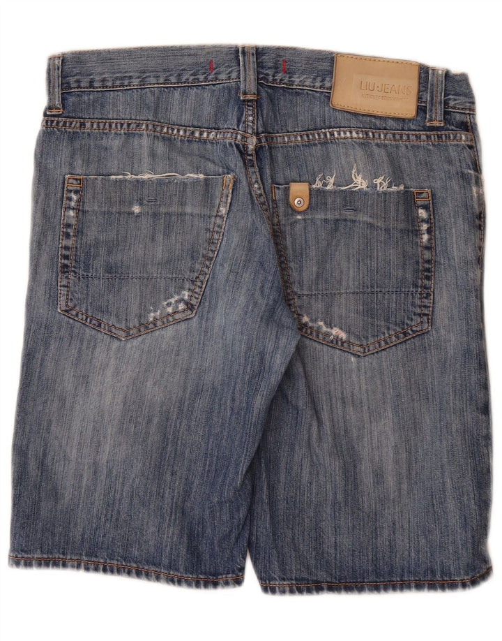 Liu Jo Pantaloni scurți din denim învechit pentru bărbați W32, bumbac albastru mediu