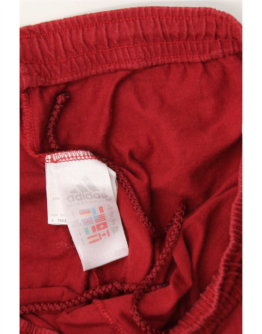Pantaloni de trening Adidas pentru bărbați, bumbac roșu mic