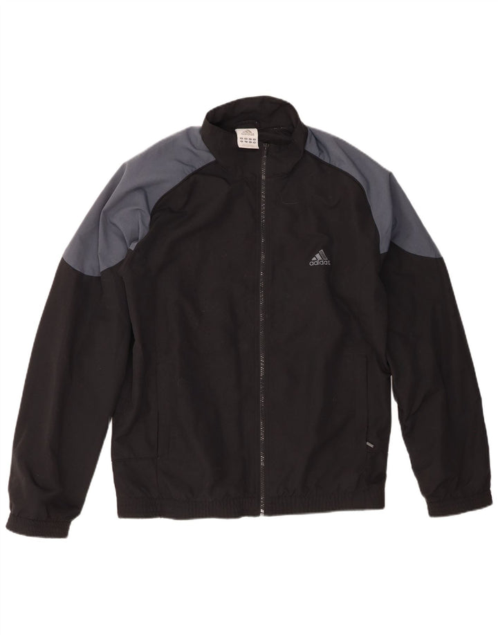 ADIDAS Mens Tracksuit Top Jacket Size 42/44 Large Black Colourblock
