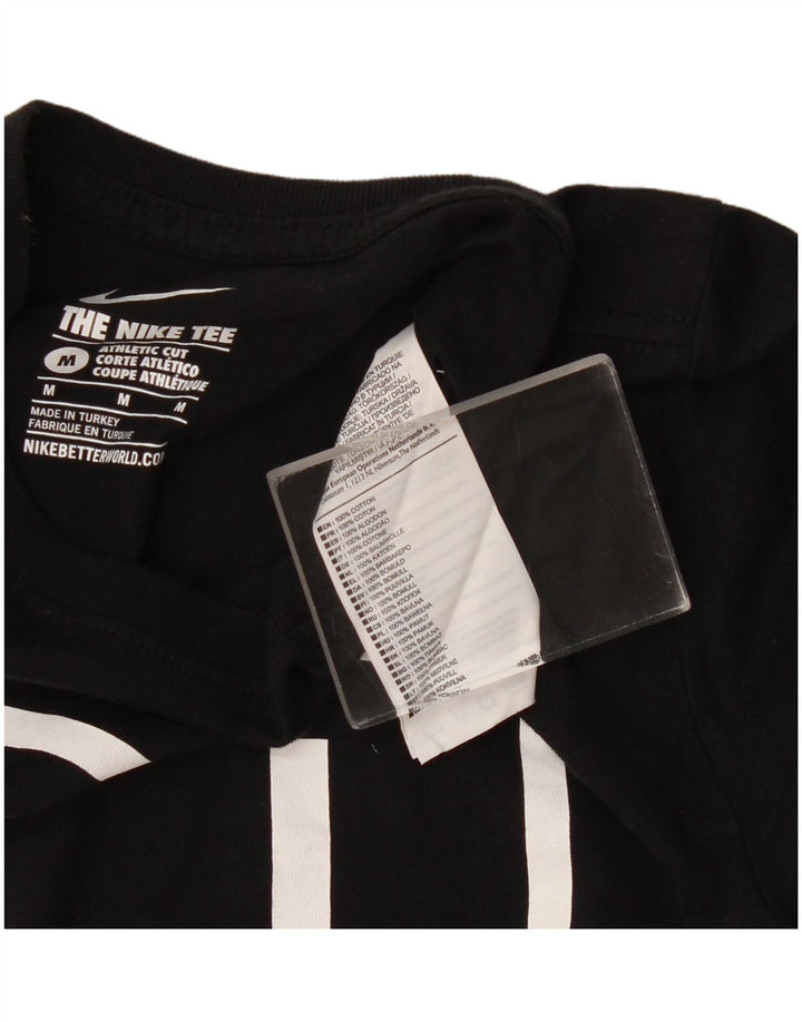 Tricou grafic Nike pentru bărbați Top mediu negru bumbac