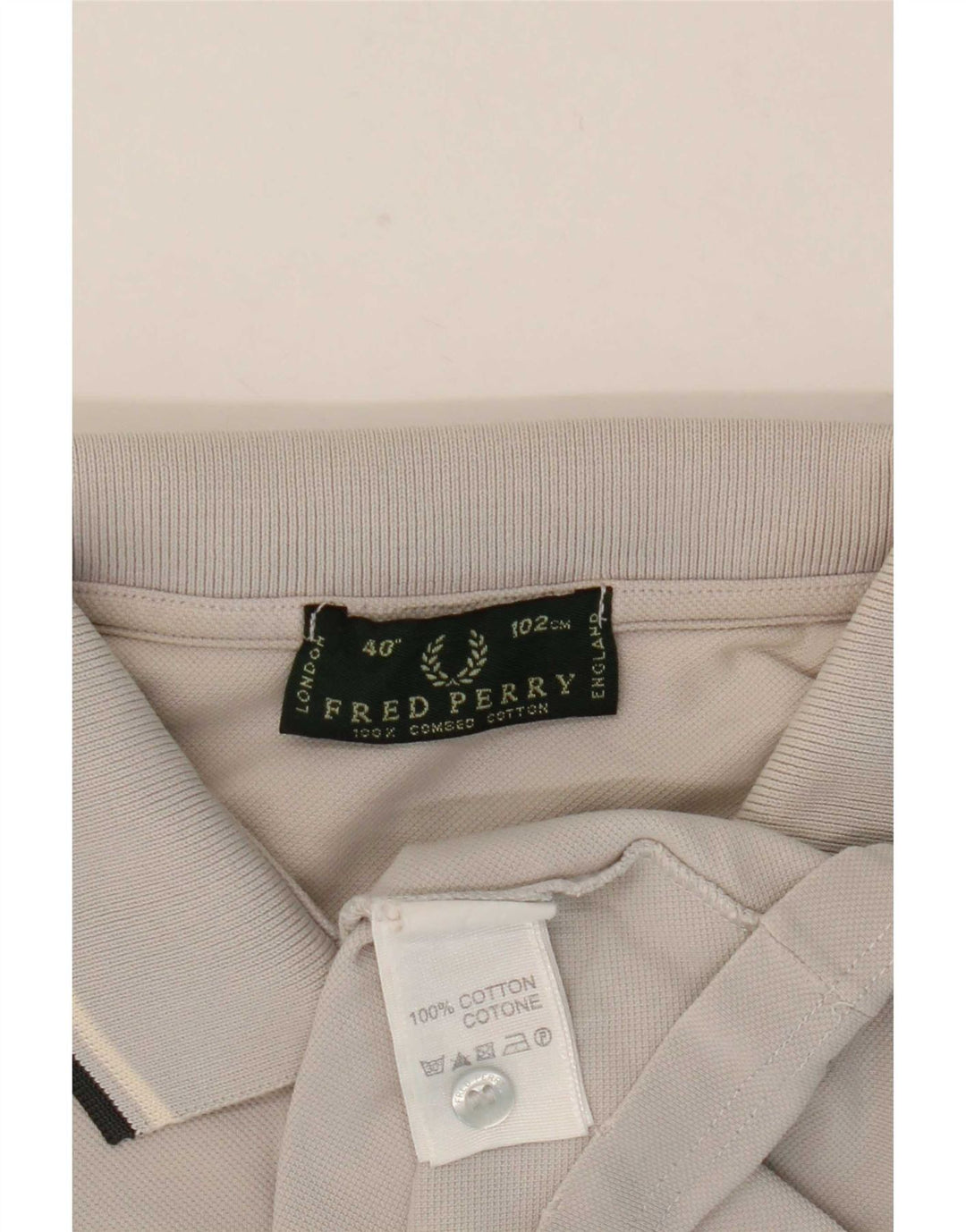 Cămașă polo Fred Perry pentru bărbați, bumbac cu dungi gri mici