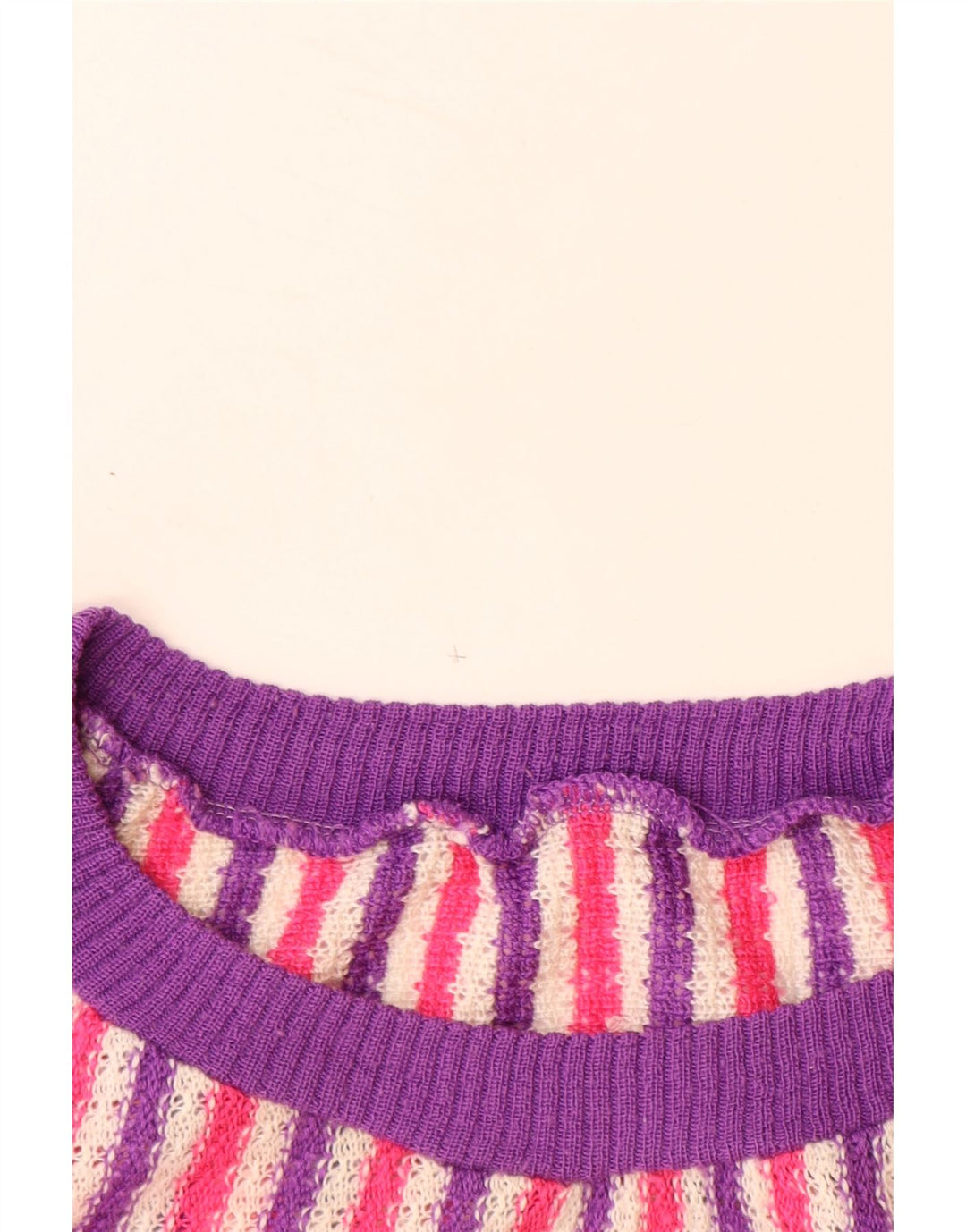 VINTAGE Pulover cu gât de barcă pentru femei UK 14, mare, cu dungi multicolore