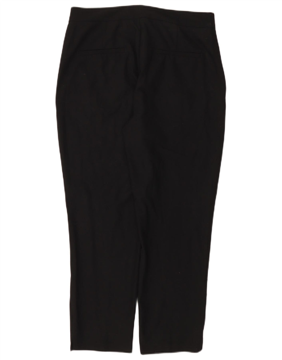 Pantaloni tăiați slim pentru femei Zara US 8 Medium L30 L25 Poliester negru