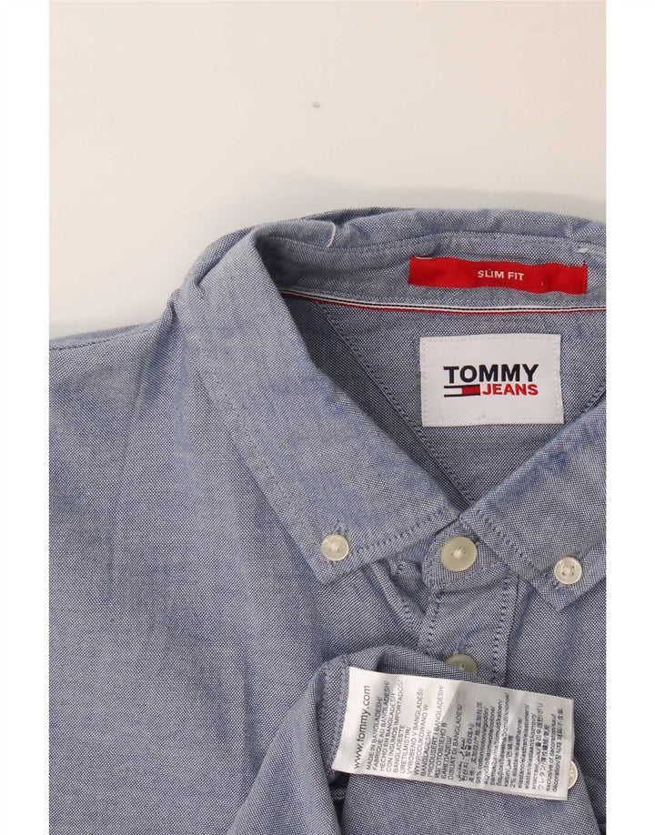 Cămașă pentru bărbați Tommy Hilfiger Slim Fit, mare, albastru, bumbac