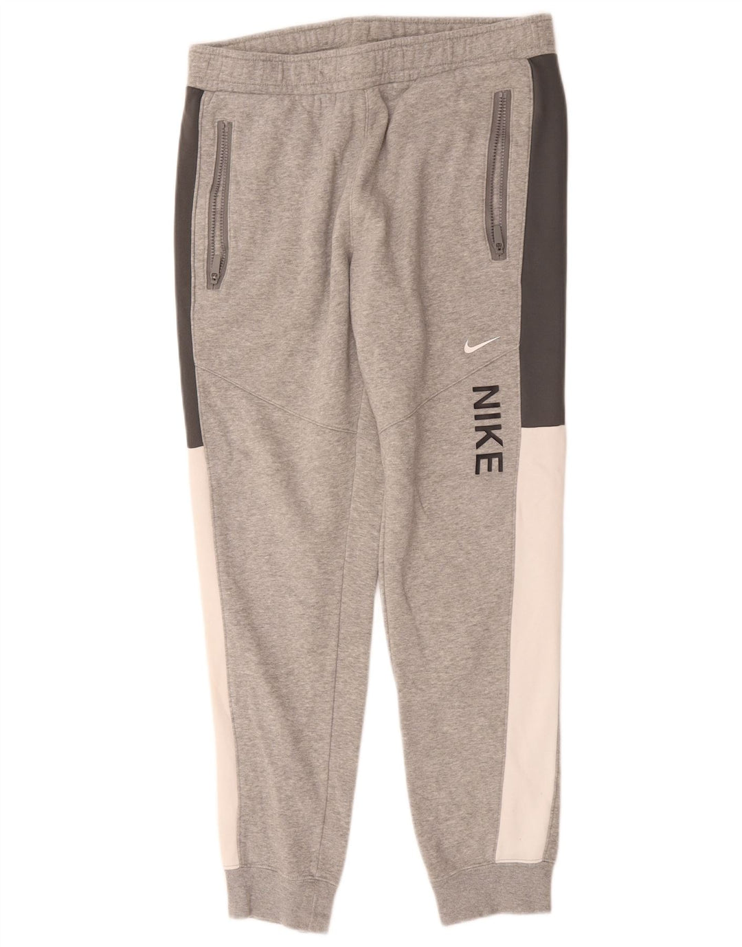 Pantaloni de trening grafic Nike pentru bărbați Pantaloni de jogging, gri mediu, bumbac color bloc