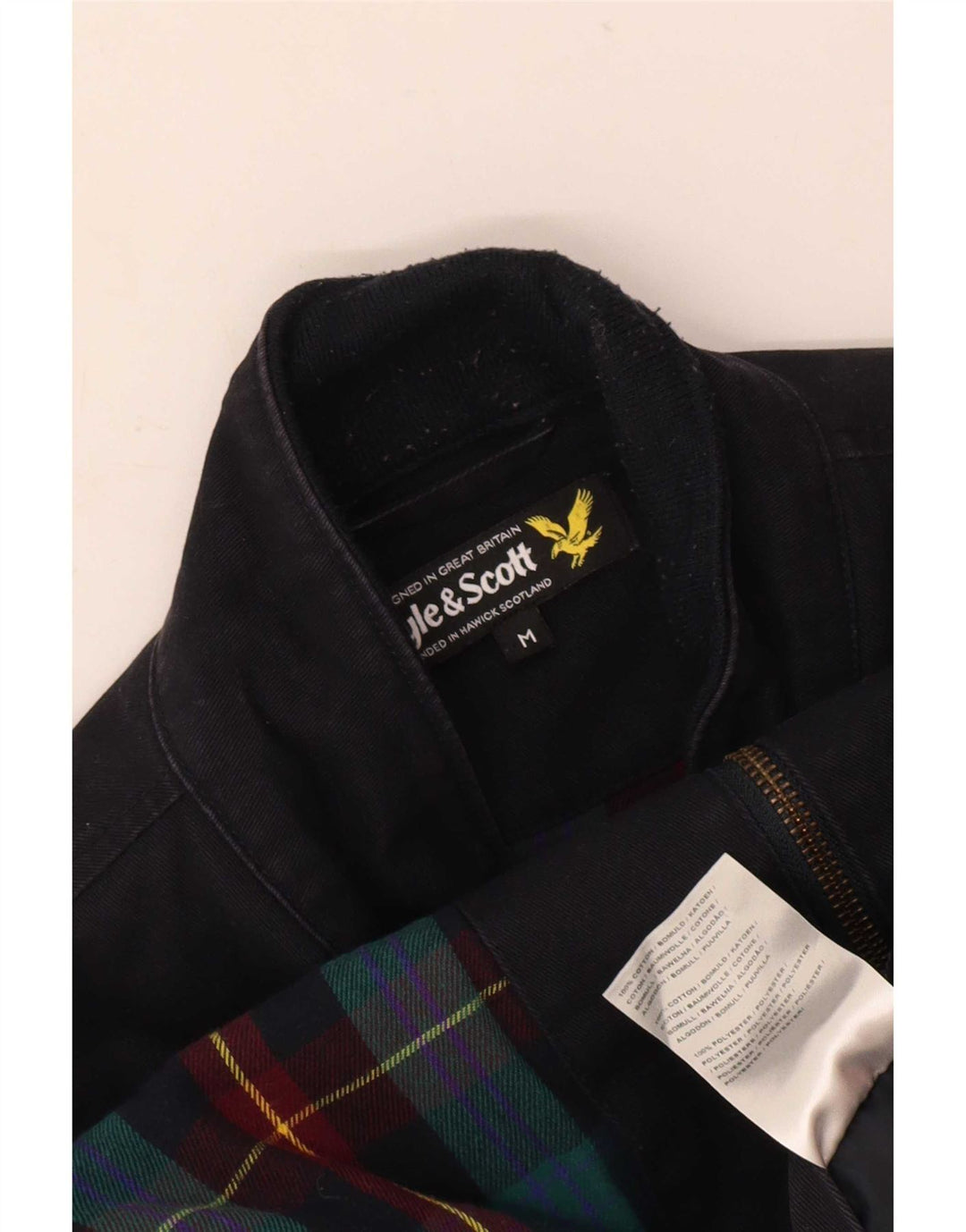 Jachetă bomber pentru bărbați Lyle & Scott UK 38, mediu, bleumarin, bumbac