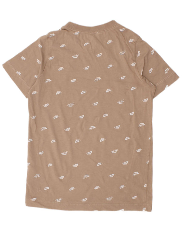 Tricou grafic Nike pentru băieți Top 8-9 ani mic, bej, bumbac