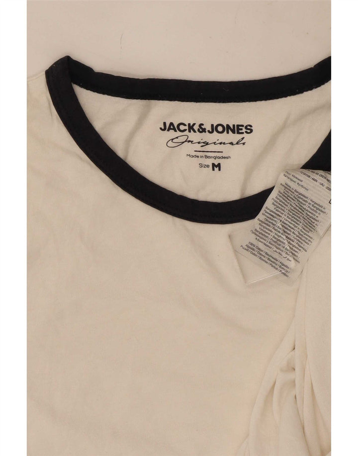 Tricou Jack & Jones pentru bărbați Top, mediu alb, bumbac cu dungi